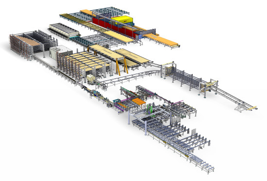 CLT production line Latvia | Ledinek